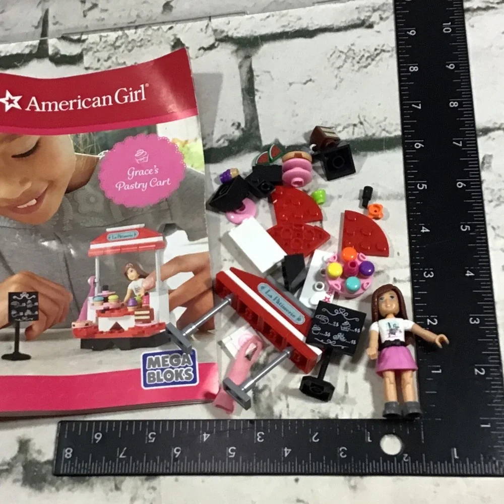 American Girl‎ Mega Bloks Grace's Pastry Cart Replacement Pieces Lot Doll Menu